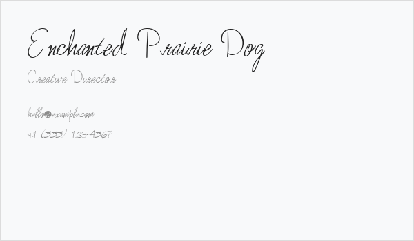 Enchanted Prairie Dog Business Card