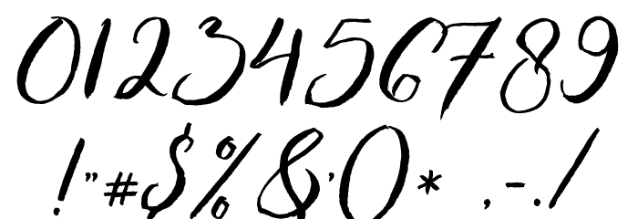 EnchantedBrush Font OTHER CHARS