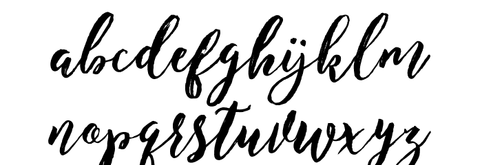 EnchantedBrush Font LOWERCASE