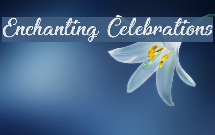 Enchanting Celebrations Font examples
