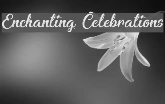 Enchanting Celebrations Font examples