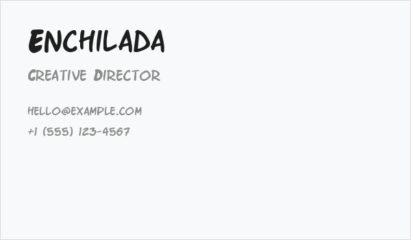 Enchilada Business Card