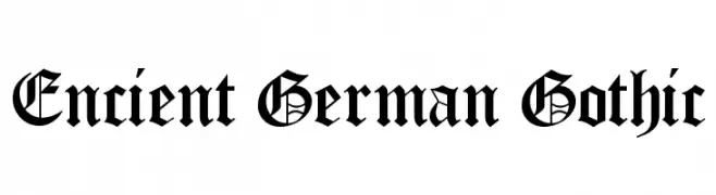 Encient German Gothic  Frei Schriftart Herunterladen