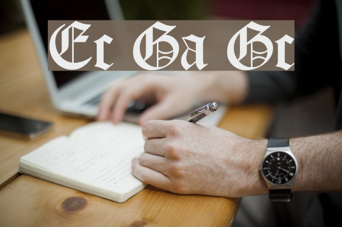 Encient German Gothic Font examples