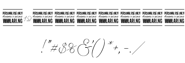 Encina Script 1 PERSONAL USE Font OTHER CHARS