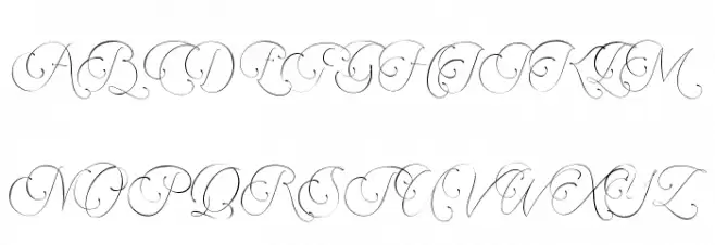 Encina Script 1 PERSONAL USE フォント 大文字