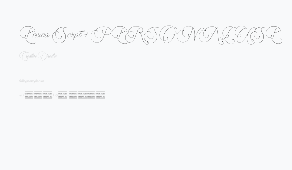 Encina Script 1 PERSONAL USE Business Card