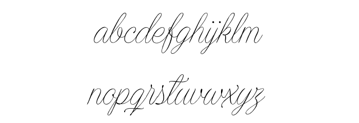 Encina Script 1 PERSONAL USE Font LOWERCASE