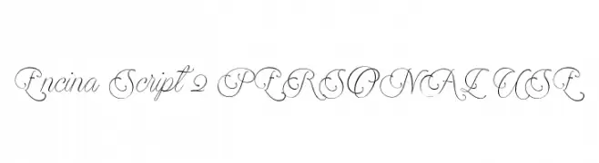 Encina Script 2 PERSONAL USE  नि: शुल्क फ़ॉन्ट्स डाउनलोड