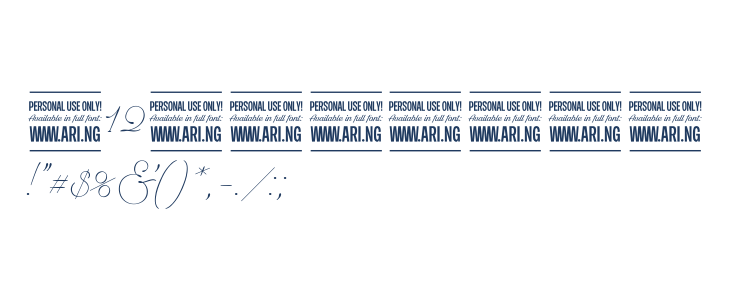 Encina Script 2 PERSONAL USE Other Characters