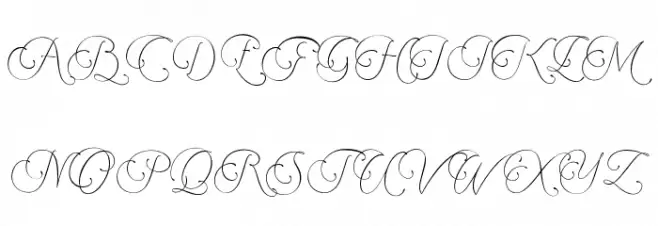 Encina Script 2 PERSONAL USE 字体 大写