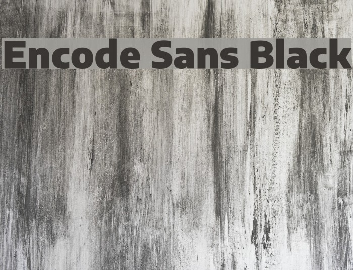 Encode Sans Black Font examples