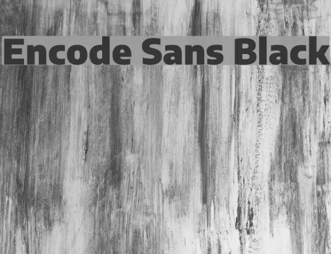 Encode Sans Black フォント examples