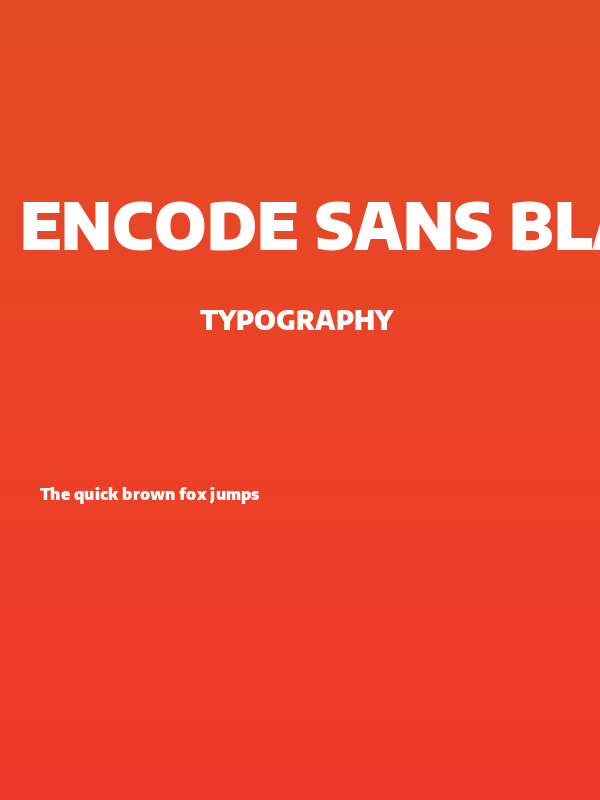Encode Sans Black Poster