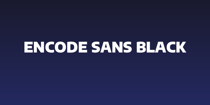 Encode Sans Black Social Header