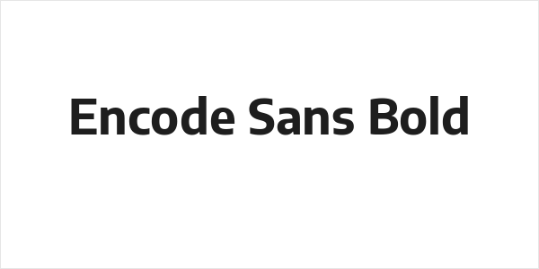 Encode Sans Bold Logo