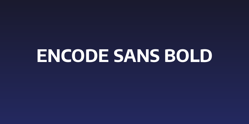 Encode Sans Bold Social Header