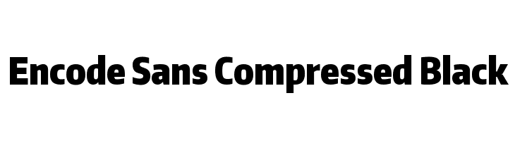 Encode Sans Compressed Black Font