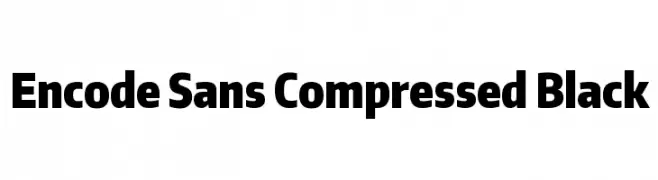 Encode Sans Compressed Black  नि: शुल्क फ़ॉन्ट्स डाउनलोड