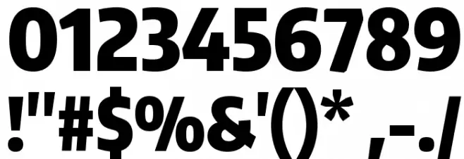 Encode Sans Compressed Black Font OTHER CHARS