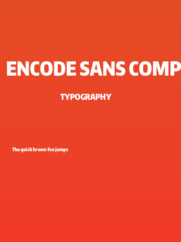 Encode Sans Compressed Black Poster