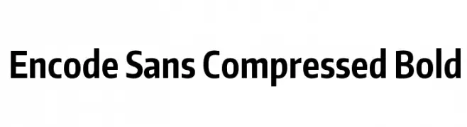 Encode Sans Compressed Bold  नि: शुल्क फ़ॉन्ट्स डाउनलोड