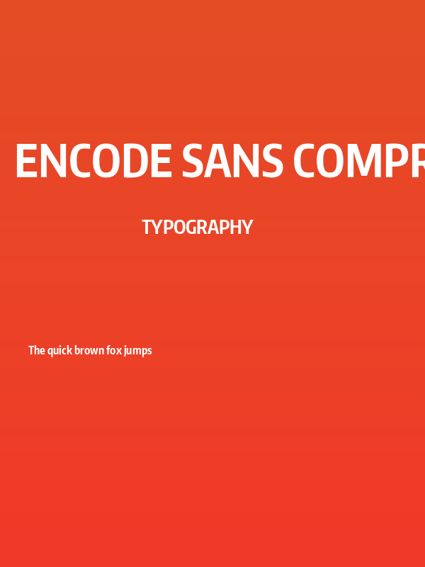 Encode Sans Compressed Bold Poster