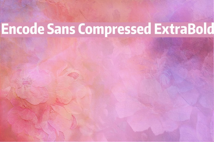 Encode Sans Compressed ExtraBold Font examples