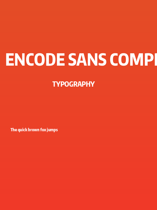 Encode Sans Compressed ExtraBold Poster