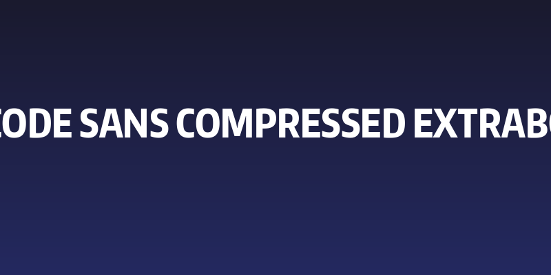 Encode Sans Compressed ExtraBold Social Header
