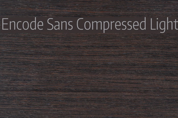 Encode Sans Compressed Light Font examples