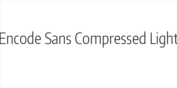 Encode Sans Compressed Light Logo