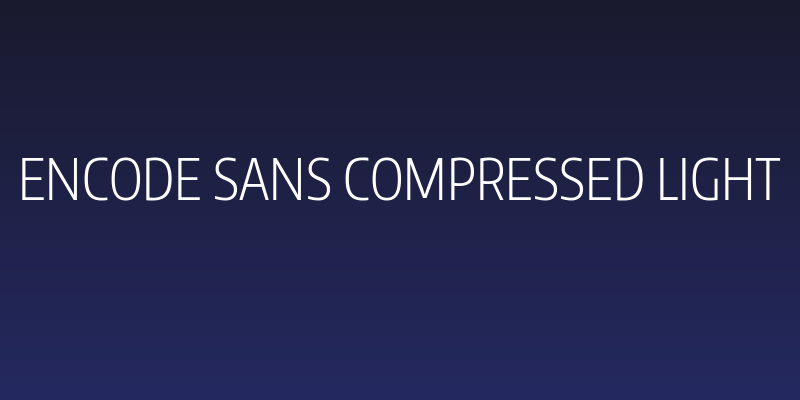 Encode Sans Compressed Light Social Header