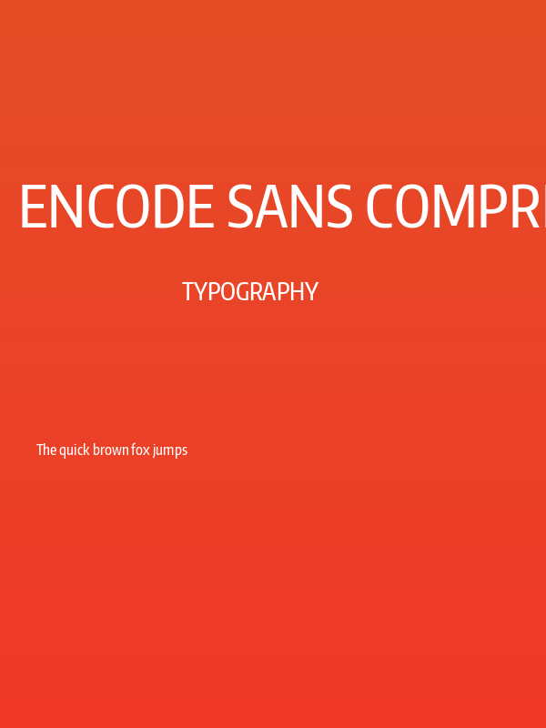 Encode Sans Compressed Medium Poster
