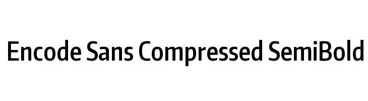 Encode Sans Compressed SemiBold Font
