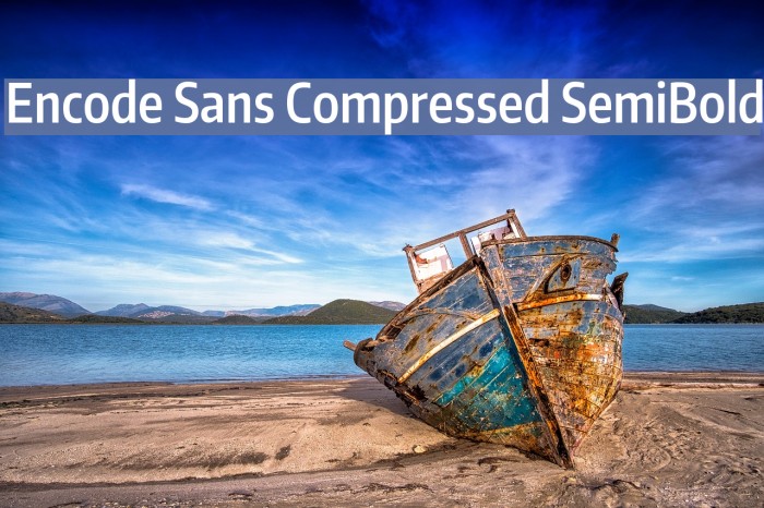 Encode Sans Compressed SemiBold Font examples