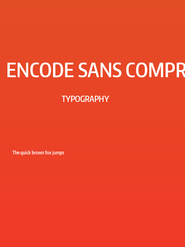 Encode Sans Compressed SemiBold Poster