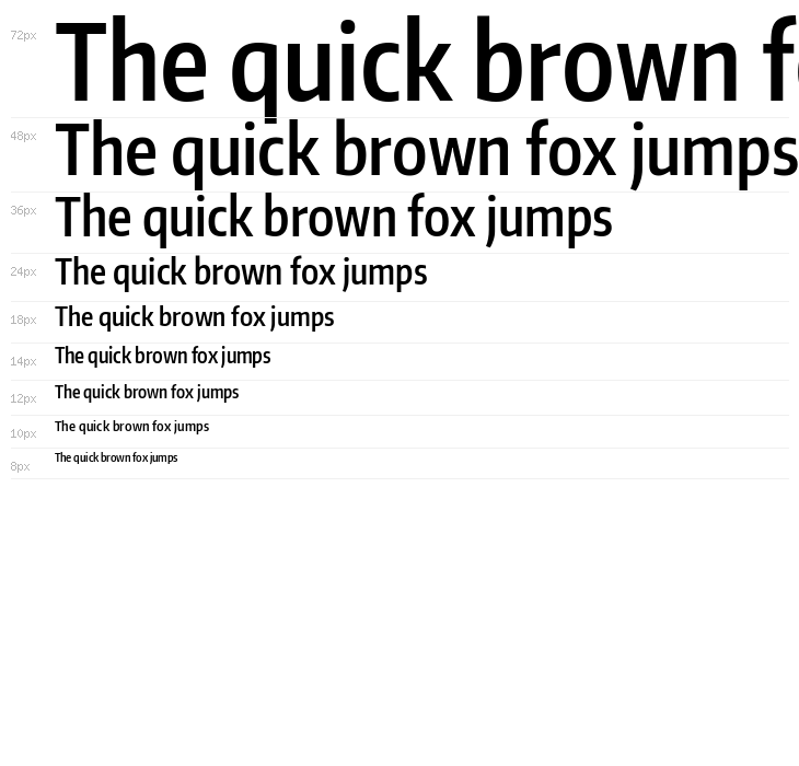 Encode Sans Compressed SemiBold Waterfall