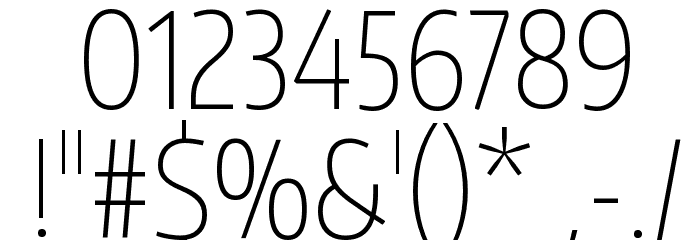 Encode Sans Compressed Thin Font OTHER CHARS