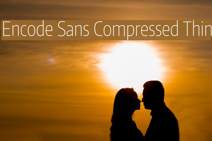 Encode Sans Compressed Thin Font examples