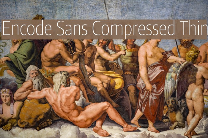Encode Sans Compressed Thin Font examples