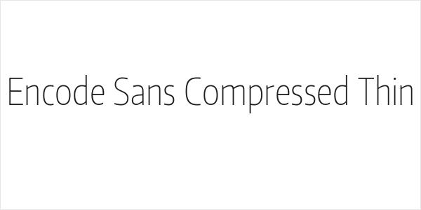 Encode Sans Compressed Thin Logo