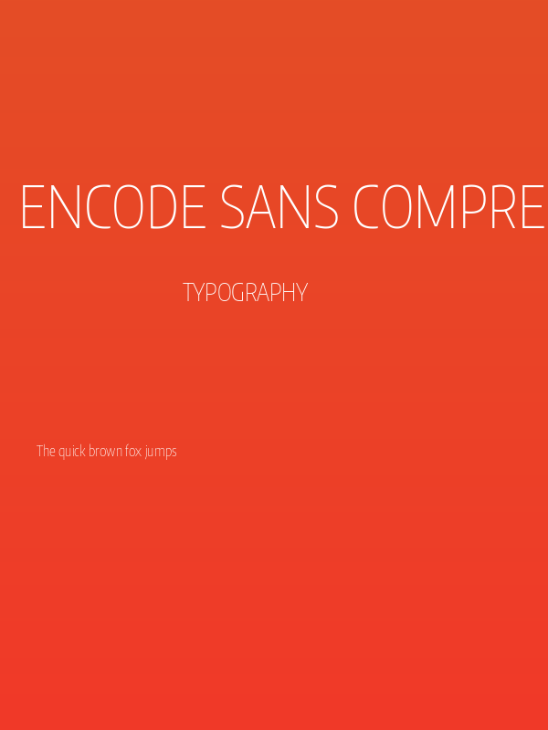 Encode Sans Compressed Thin Poster
