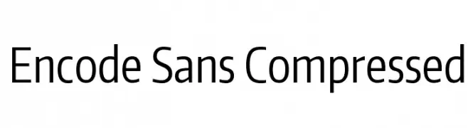 Encode Sans Compressed  नि: शुल्क फ़ॉन्ट्स डाउनलोड