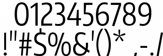 Encode Sans Compressed Font OTHER CHARS
