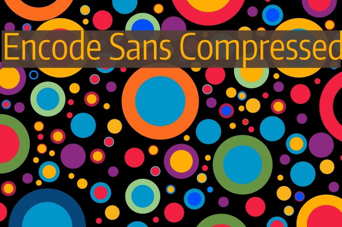 Encode Sans Compressed Font examples