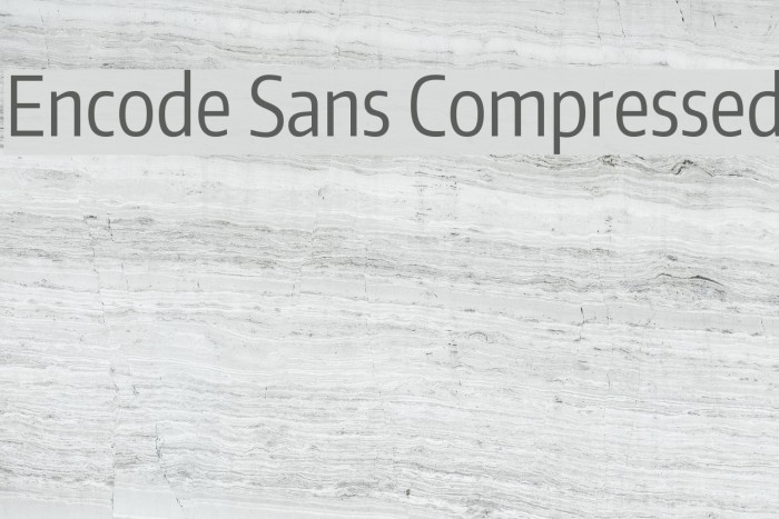 Encode Sans Compressed Font examples