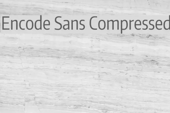 Encode Sans Compressed Font examples