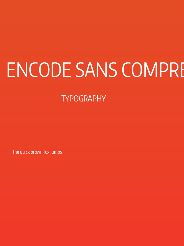 Encode Sans Compressed Poster