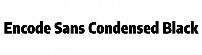 Encode Sans Condensed Black  les polices de caractères gratuit tlcharger